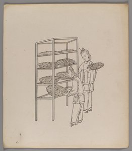 別の葉のアルバム：絹の栽培と生産（紙にインク）（499288-303も参照） 作： Chinese School