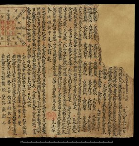 年鑑、敦煌莫高（紙にインク）