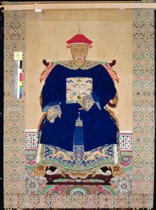 祖先の肖像画、17世紀後半または18世紀初頭 作： Chinese School