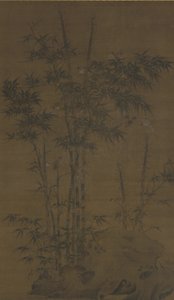 竹とスズメ、元または明朝、14世紀後半 作： Chinese School