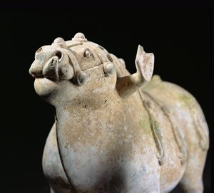ブル、戦国時代（紀元前1027-220年）（陶器）（詳細）（176595を参照） 作： Chinese School