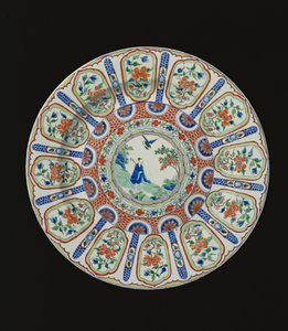江西時代の不滅の唐詩人李白を描いた充電器、1690年頃（磁器）
