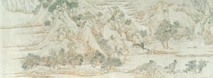 中国の風景、明王朝（紙にペンとインクで洗う） 作： Chinese School