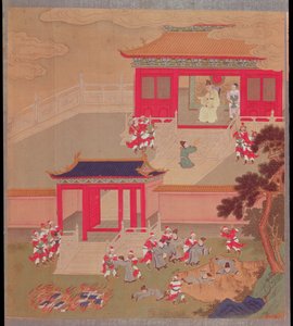 紀元前213年の中国皇帝の歴史から、すべての中国の本を燃やし、学者を深い峡谷に放り込んだ、チンワンティ皇帝（紀元前221年〜210年）です。