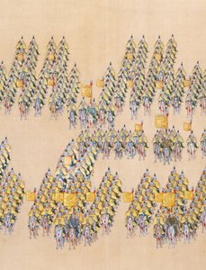 乾隆帝の軍のグランドパレード、手巻きのレビュー 作： Chinese School