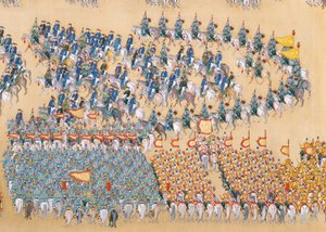 乾隆帝の軍のグランドパレード、手巻きのレビュー 作： Chinese School