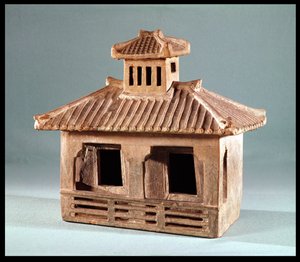 家の葬式、漢王朝（206 BC-AD 220）（テラコッタ）