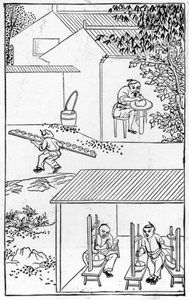 中国の製造に関する一連のイラストからの色のドキドキ（シリーズ全体については384116および384117を参照）