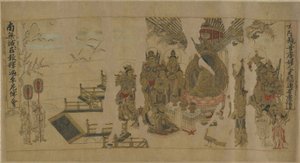 12世紀から13世紀にクシナガラでヤマラージャを称える仏 作： Chinese School