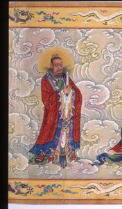 皇后両陛下の叙階、1493年（紙にインク、色、金） 作： Chinese School