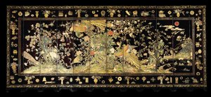 18世紀後半の不死鳥のいる12個のパネルスクリーン 作： Chinese School