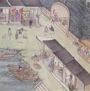 中国の市場観（紙とインク） 作： Chinese School