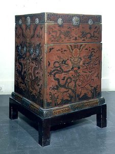 万里旅行用貴重品入れ、1613年（漆）