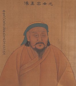 過去の皇帝の肖像、1900年頃（シルクのインクと色）