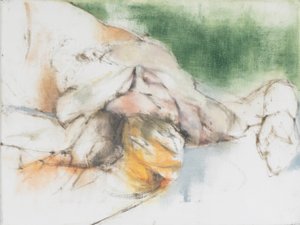 Maria, life painting study, 2018,(oil on linen canvas) 作： チン・ファン・ツォ