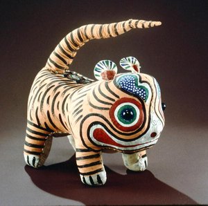タイガー（塗装布）（341891も参照） 作： Ching Period Chinese School