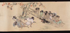 クマ狩り中のアイヌ、1800～1829年。 作： Chishima