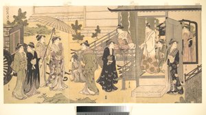『源氏物語』を見立てた場面（風流やつし源氏）、第33帖「藤裏葉」 作： 長文祭栄司