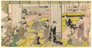 女の詩会 作： Chobunsai Eishi