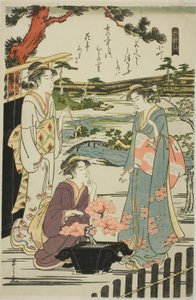 小町 「六歌仙」より 作： Chobunsai Eishi