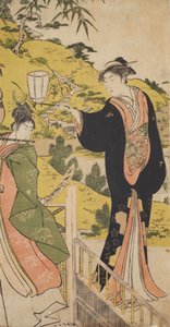 Junger Mann, der Flöte spielt, und Frau mit Laterne 作： 長文祭栄司