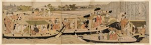 隅田川遊覧船 作： Chobunsai Eishi