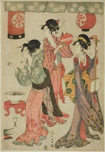 茶屋の宴 忠臣蔵パロディより 作： Chokosai Eisho