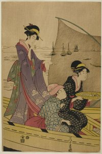 漁船の女たち 作： Chokosai Eisho