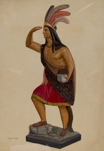 シガーストアインディアン、c。 1937年。 作： Chris Makrenos