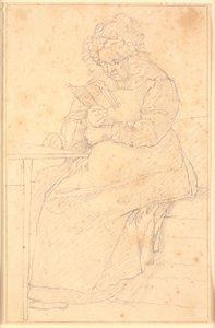 アーティストの母親の読書 作： Christen Købke