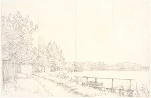 Dossering から見た Østerbro の一部 作： Christen Købke