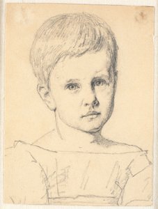 子供の頃のソフィー・フリモットの肖像 作： Christen Købke