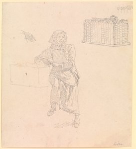 森長の妻、着席 作： Christen Købke