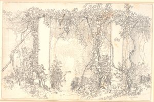 カプリ島のパーゴラの研究 作： Christen Købke
