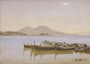 ベスビオ山を背景にしたナポリ湾