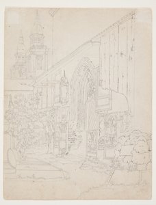 教会の中庭の眺め 作： Christen Købke