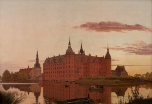 夕方の光の中のフレデリクスボー城 夕方の光の中のフレデリクスボー城、1835年。 作： Christen Schiellerup Købke