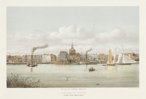 ドルドレヒトの Groothoofdspoort のビュー Groote Hoofd のビュー (オブジェクトのタイトル) 1864年のドルドレヒト（オブジェクトのシリーズタイトル） 作： Christiaan Bos