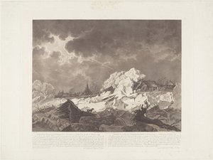 1799 年 2 月 22 日のゴーカムによるヴーレンのイスガングとダイクブリークの眺め / Vue des Glaces qui S
