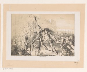 Claudius Civilis bestormt de Romeinse legerplaats Vetera 作： Christiaan Lodewijk van Kesteren