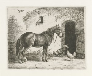 ホルター付きの馬 作： Christiaan Wilhelmus Moorrees