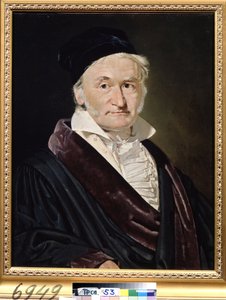 ""Portrait du scientifique allemand Karl (Carl) Friedrich Gauss (1777-1855)"" (数学者、天文学者、物理学者 Carl Friedrich Gauss (1777-1855) の肖像画) Peinture de Christian Albrecht Jensen (1792-1870) 1840 Dim. 66x52 cm ミュゼ ポーチキン、M 作： Christian Albrecht Jensen