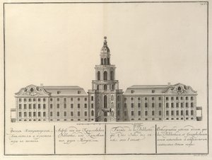 帝国図書館とクンストカンマー提供元：帝国科学アカデミーの建物、1741 作： Christian Albrecht Wortmann