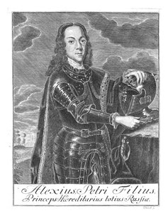 ロシアのツァレビッチアレクセイペトロヴィッチの肖像1690-1718年、1730年頃 作： Christian Albrecht Wortmann