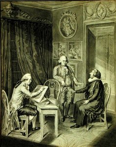 クリスチャンアンドレアスゲオルクストットルップ（1789-1835）、シュトゥルム牧師、フィリップエマニュエルバッハ（1714-88）（紙にインドのインク） 作： Christian Andreas Georg Stottrupp