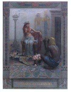クレオパトラ、ウィリアム・シェイクスピア作「Anthony and Cleopatra」のシーン（1564-1616） 作： Christian August Printz