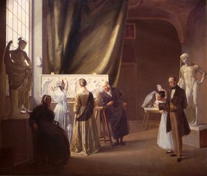 Bertel Thorvaldsenのスタジオ（1770-1844）1899年（キャンバスに油彩）