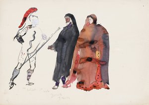 ジャン・コクトーによる「マシーン・インフェルナーレ」の衣装デザイン 作： Christian Bérard