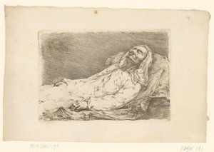 クリスチャン・ベルンハルト・ローデの死の床での肖像 作： Christian Bernhard Rode