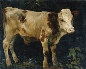 牛の子牛、1876 作： Christian Eriksen Skredsvig